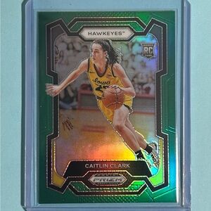 Caitlin Clark 2024 Panini Prizm Green Draft Picks Hawkeyes Rookie Card #57